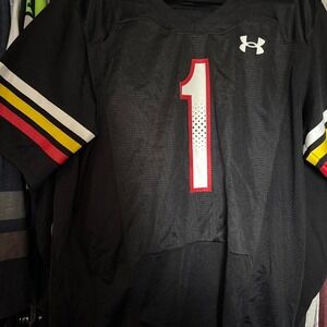 Maryland Terrapins #1 Under Armour Men's Football Jersey Size L